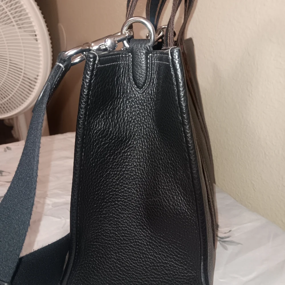 Coach Black and Brown Leather Smith Tote - Picture 3 of 12